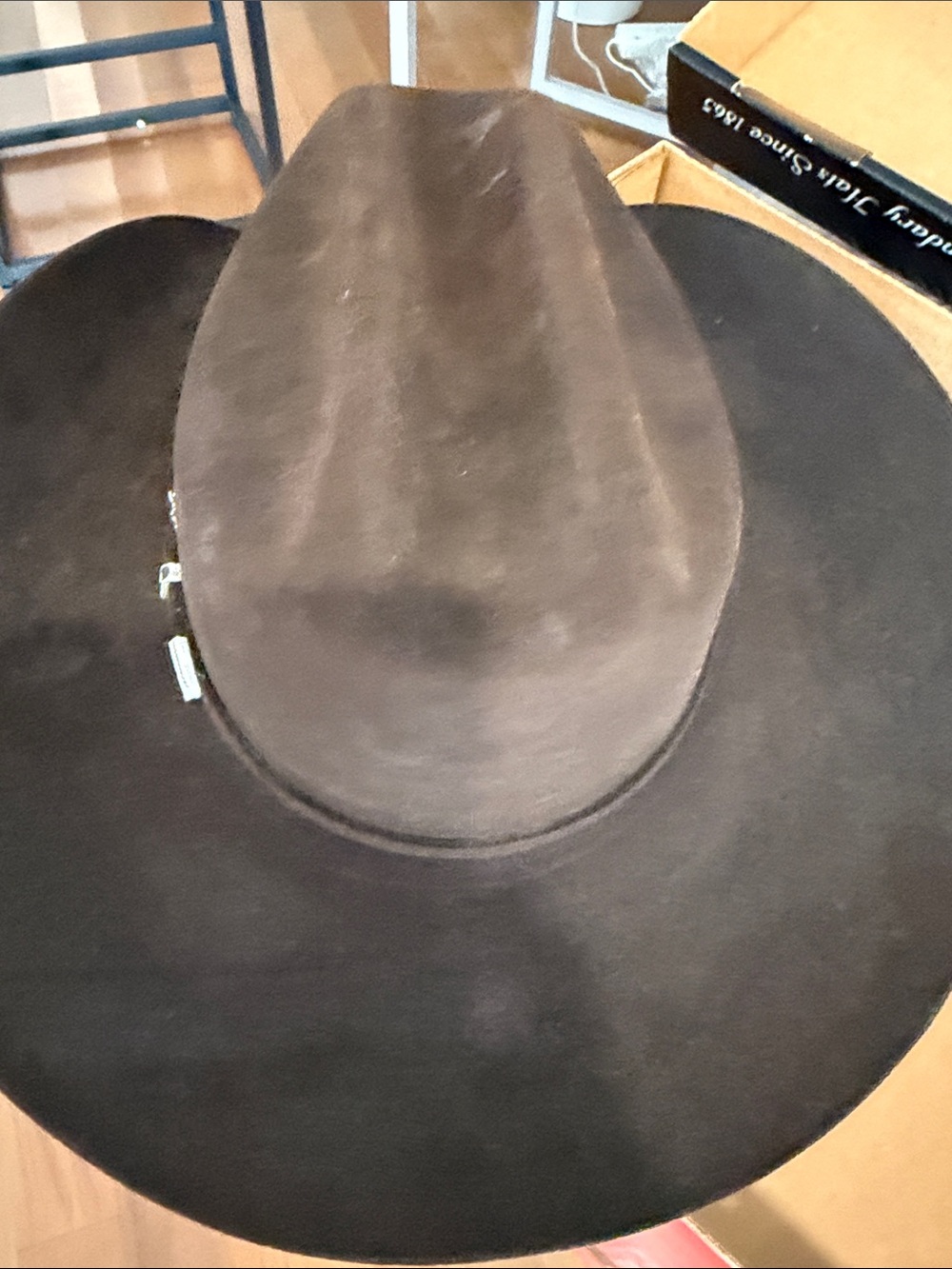 Stetson skyline chocolate Western cowboy Hat with silver hat buckle - Picture 9 of 16